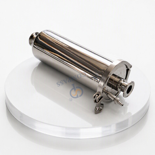 Filtro Inline de DN25 SS304 TC com válvulas de exaustão e elemento de filtro de 0.22um PTFE