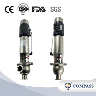 Válvulas sanitárias sanitárias de aço inoxidável do regulador de fluxo do TC com cabeça de controle