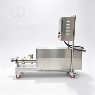 Bomba elétrica de parafuso único OEM de grau alimentício sanitário 1,5KW-2HP SS316L com tampa do motor de aço inoxidável e carrinho e estator EPDM