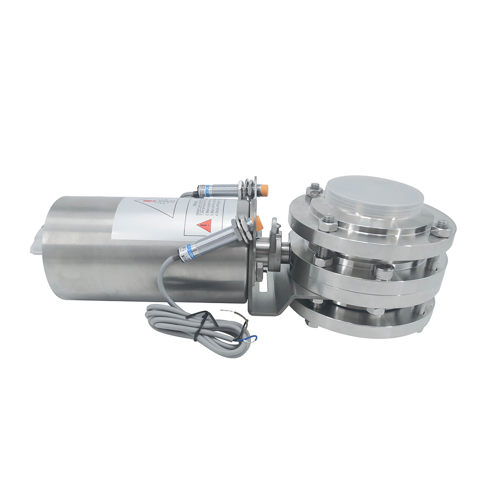 1/2 polegada 12,7 mm higiênica higiênica de aço inoxidável grau SS304 SMS Válvula de borboleta pneumática de 3 peças 