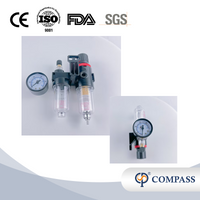 Filtros sanitários de aço inoxidável fabricados na China AFR 2000 Núcleo de cobre de plástico e ferro 1/4 '' Rosca fêmea FL Filtro de pressão reduzida 