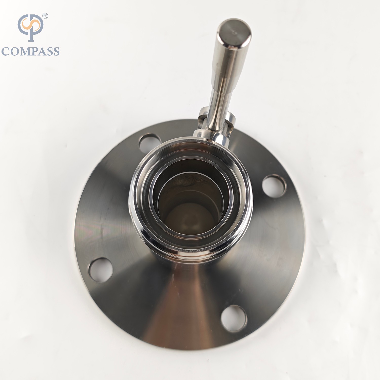 Preço do fabricante DN50 Aço inoxidável Válvula de esfera do tipo de flange pesado com alça manual