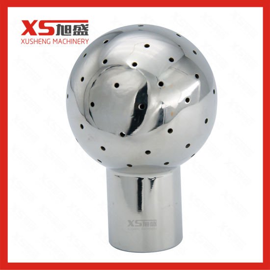 Bola de spray giratória CIP com três grampos higiênicos de aço inoxidável 316