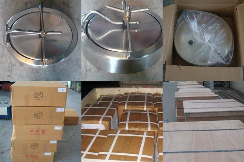 A&ccedil;o inoxid&aacute;vel SS304 Sanit&aacute;ria Forma Oval Press&atilde;o de Press&atilde;o Capa