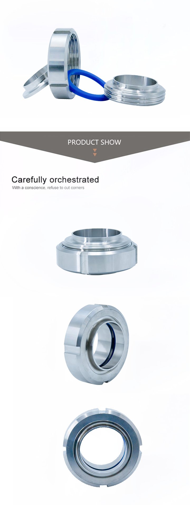 Tubo sanit&aacute;rio de a&ccedil;o inoxid&aacute;vel SS316L DIN11850 Union