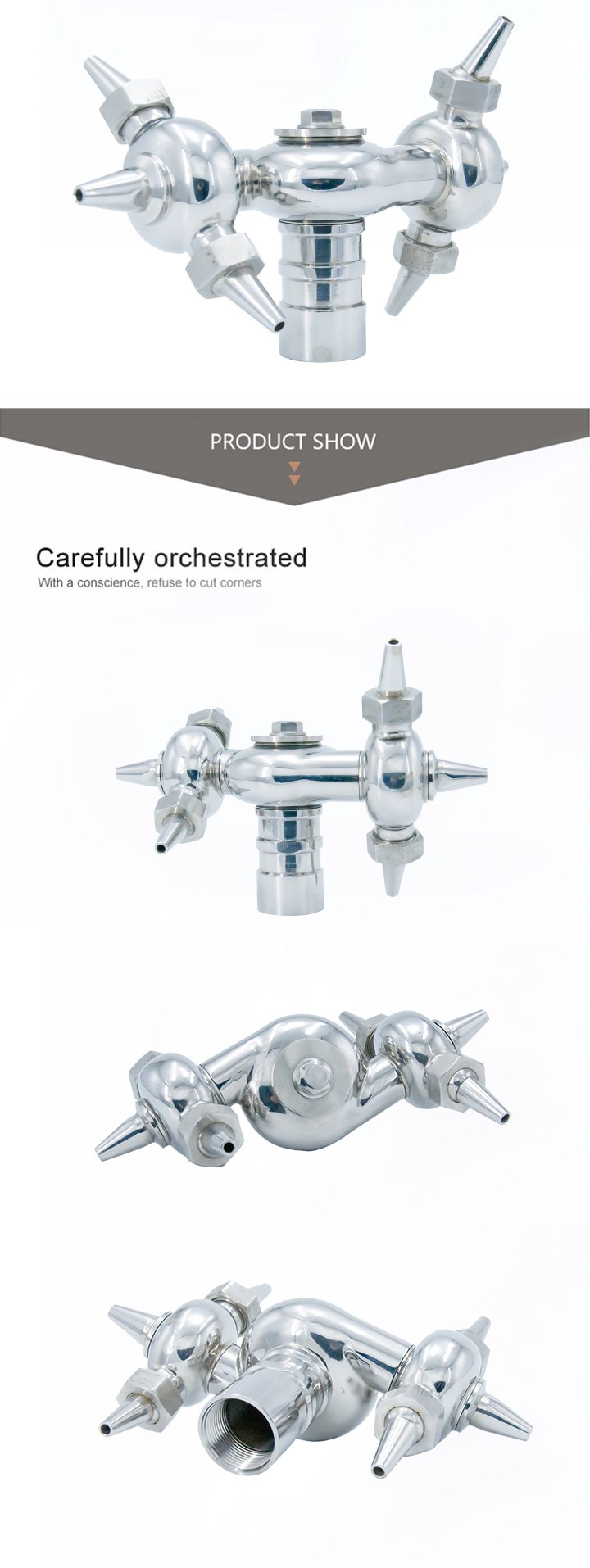 Cabe&ccedil;as de limpeza de tanque de tanque 36 de spray 36 de a&ccedil;o inoxid&aacute;vel