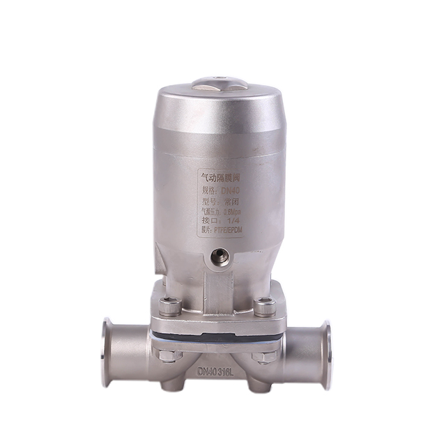 Válvula de diafragma manual de aço inoxidável sanitário 304 316L