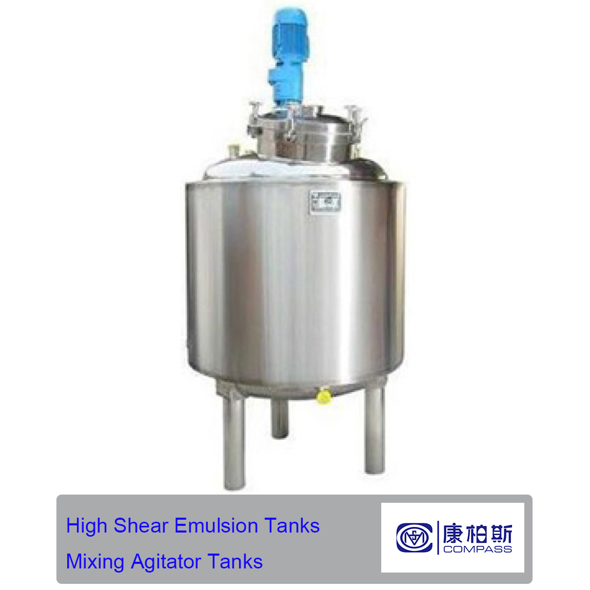 Tanque de bebida de leite de suco sanitário personalizado de 1000 galões com tanque de armazenamento de aço inoxidável líquido de roda 