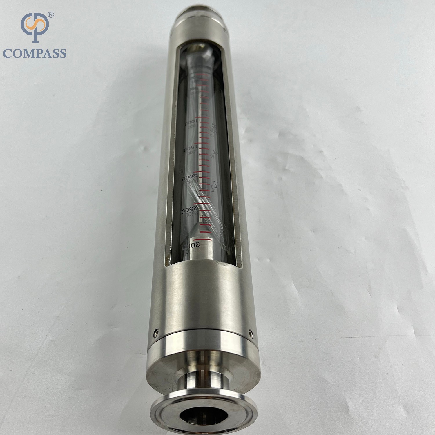 Medidor de vazão de rotor de vidro sanitário SS316 Lzb-K30
