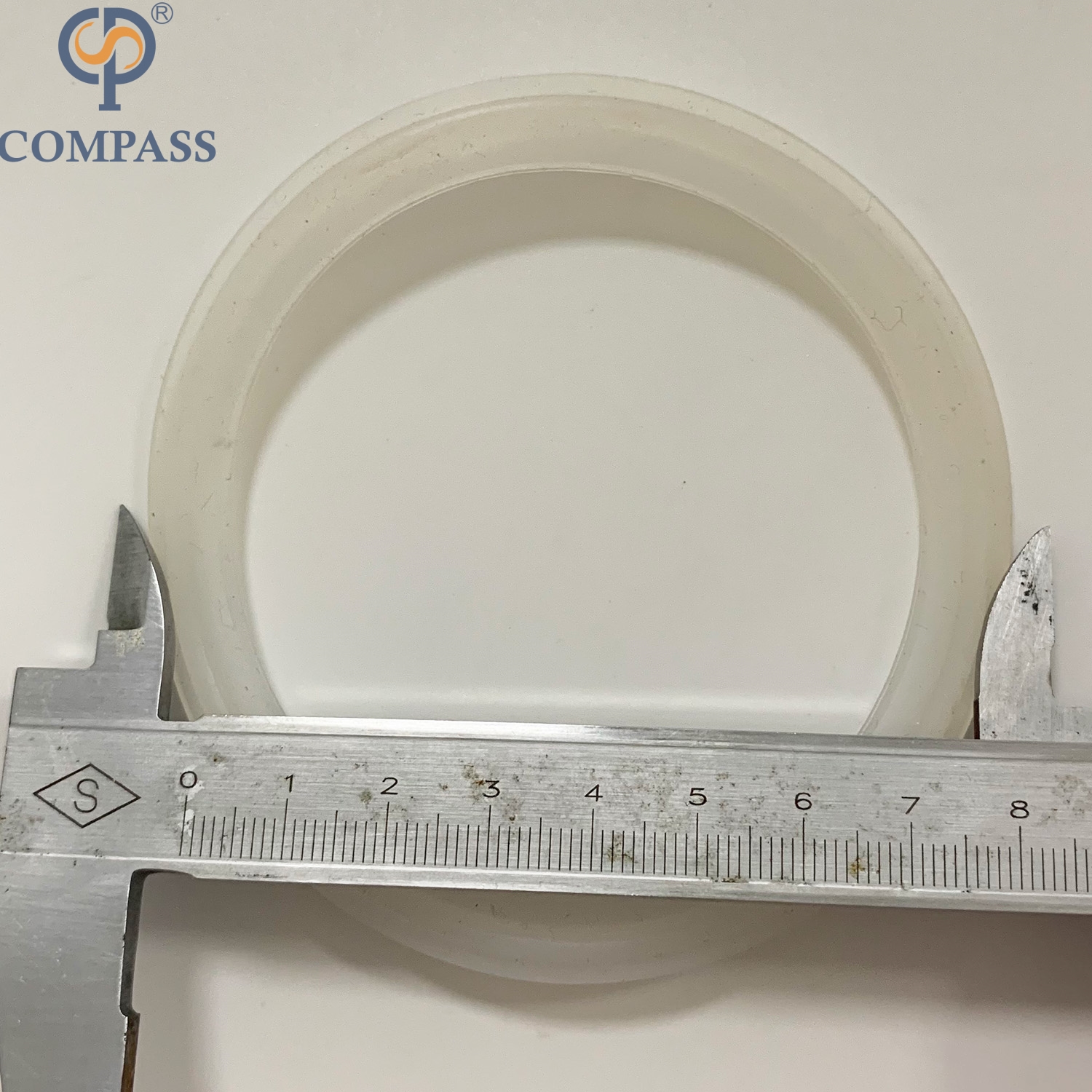 Braçadeira transparente de silicone de grau alimentício TC64MM de 2 polegadas sem borda