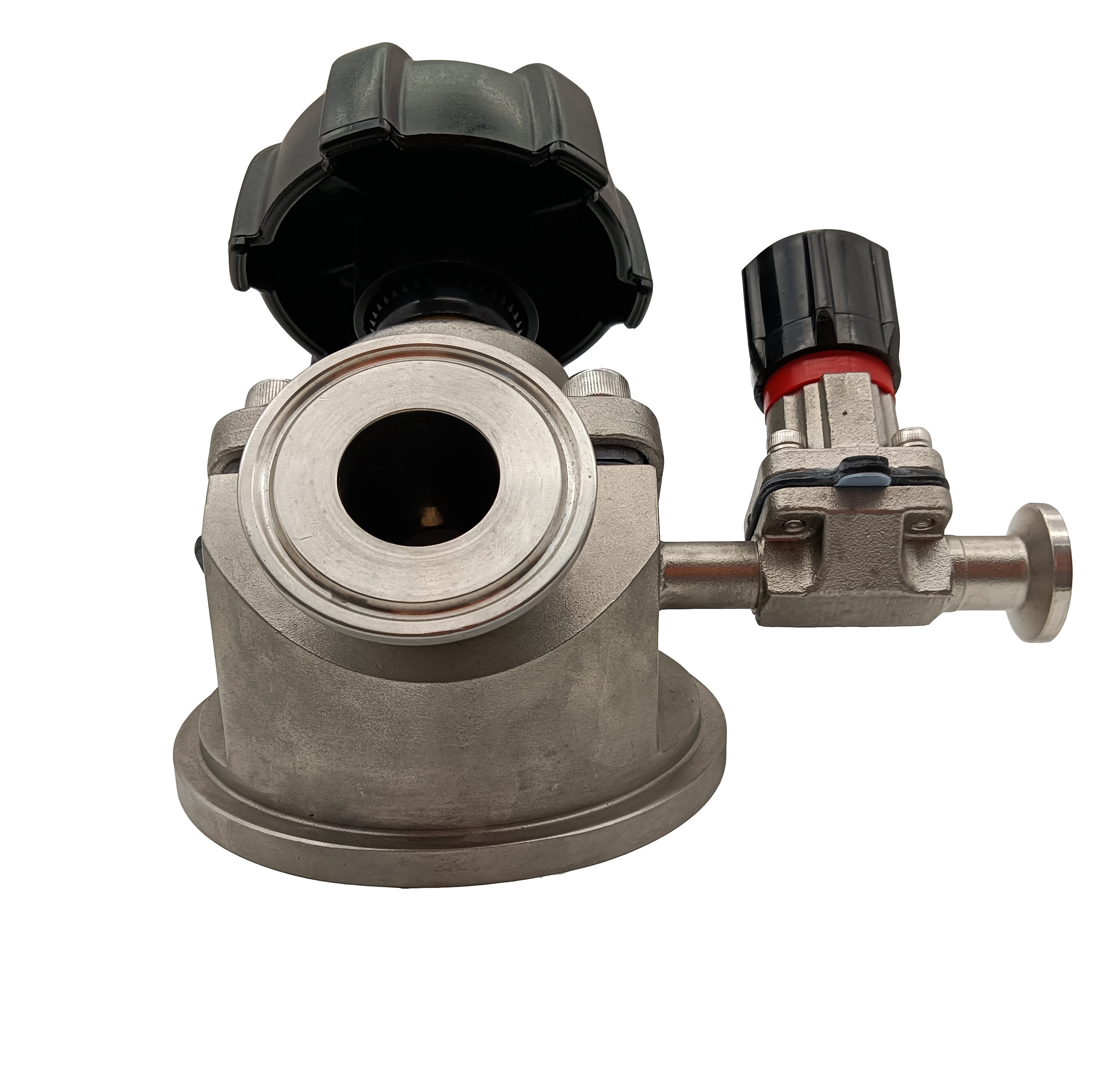 1/2 polegada de 12,7 mm de alta qualidade higiênica higiênica aço inoxidável SS316L manual sms tanque de tanque de pinça diafragma vavle com porta de amostragem
