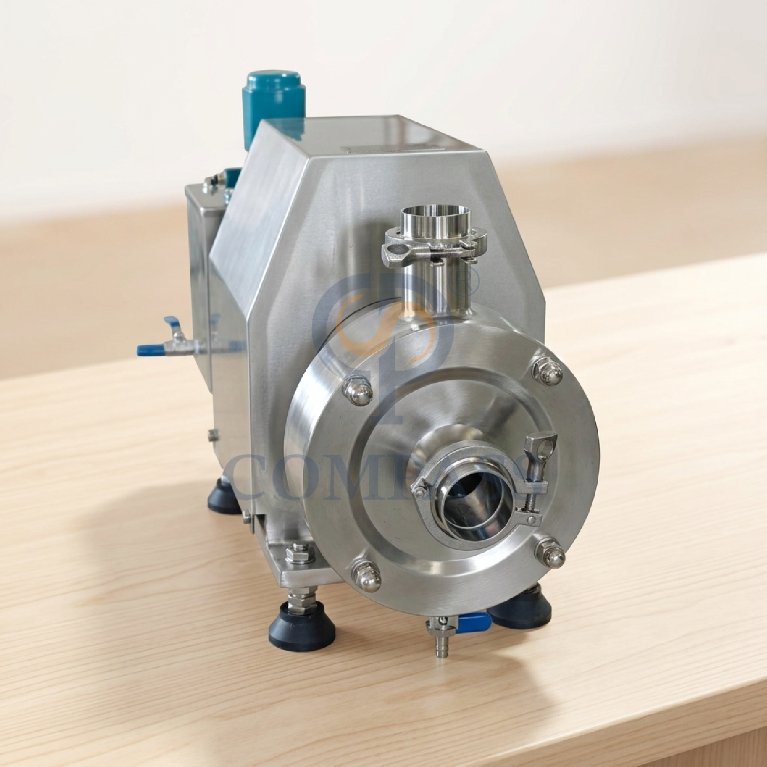 380V 50HZ 3P 4kw SS304 Sanitário Grau alimentício TRL-1 Pipeline Emulsionante de dispersão de alto cisalhamento com motor chinês e tanque de bomba de água