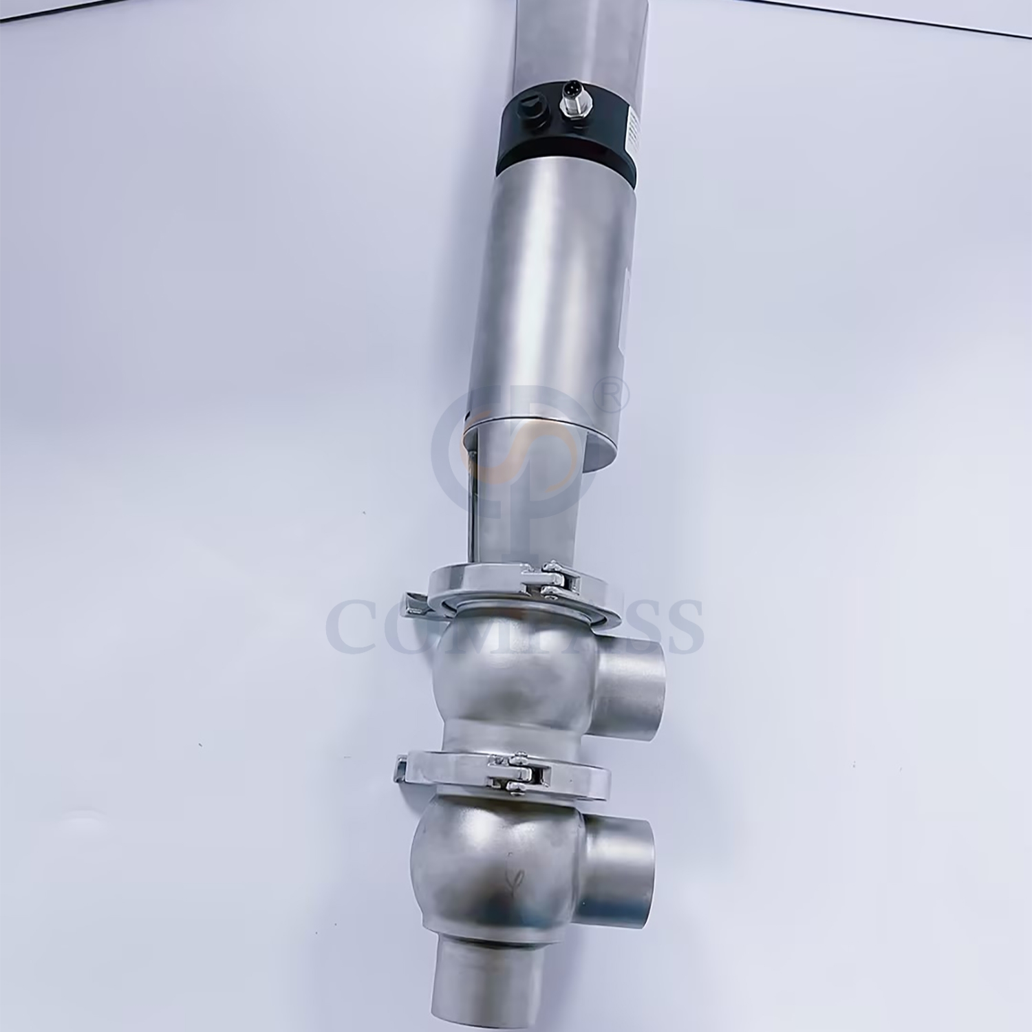 50.8MM Sanitary Stainless Steel 316L 21 Model LL Type Pneumatic Three-Way Weld Diverter Valve with Intelligent Valve Positioner