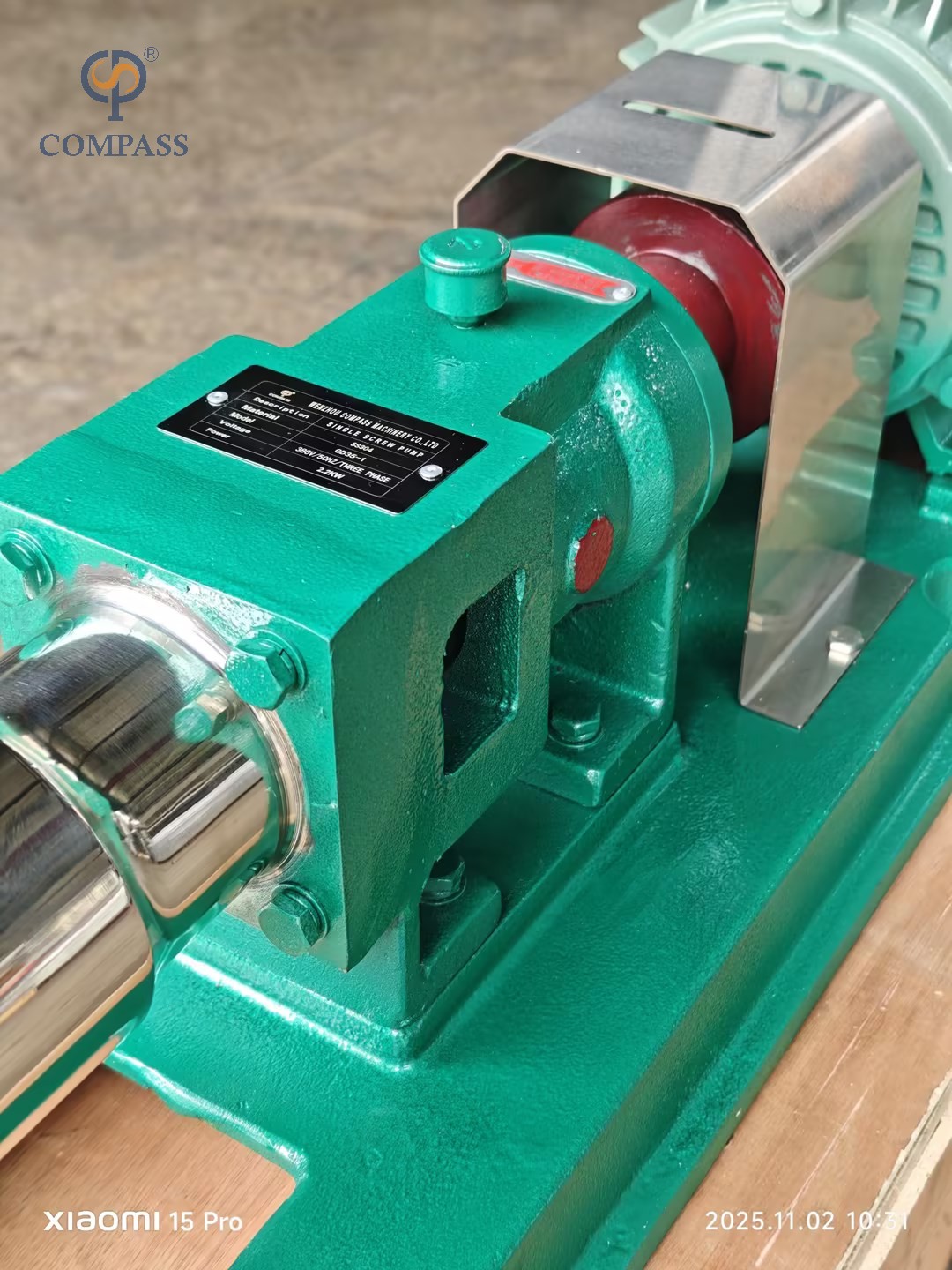 GD35-1 SS304 BOMBA DE PARAFUSO ÚNICO DE AÇO INOXIDÁVEL