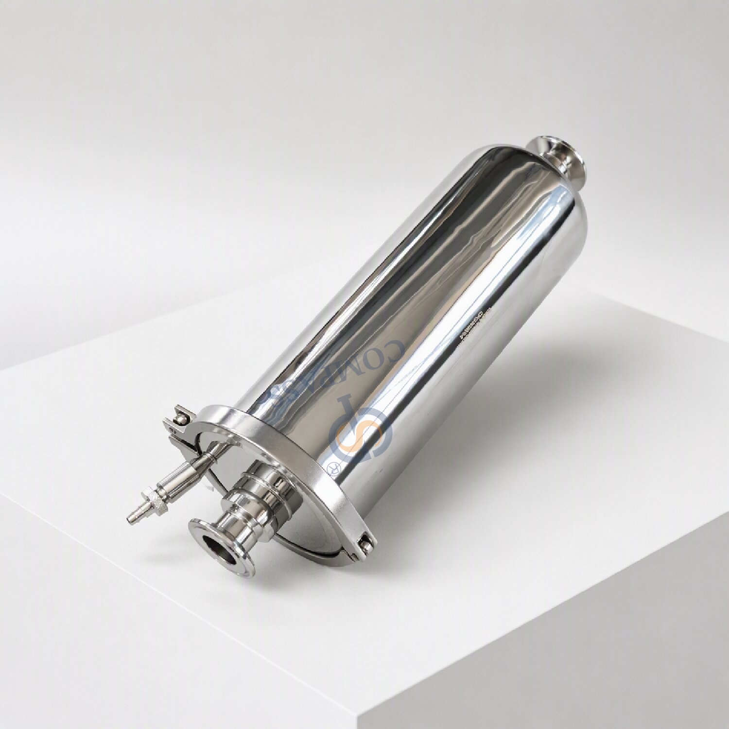 Filtro Inline de DN25 SS304 TC com válvulas de exaustão e elemento de filtro de 0.22um PTFE