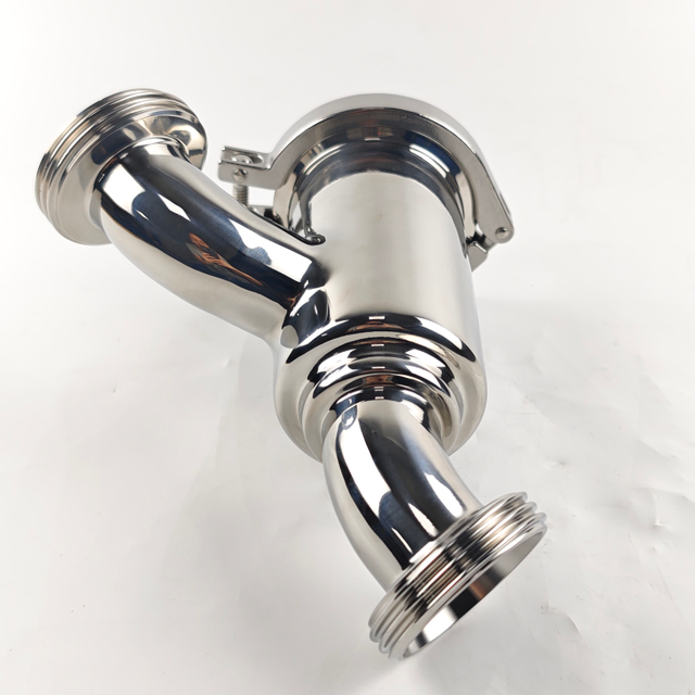 DN40-1MM MELHOR ALIMENTO ALIMENTÁRIO SANITÁRIO 304/SS316L Frea sanitária não retenção Filters do tipo cotovelo 