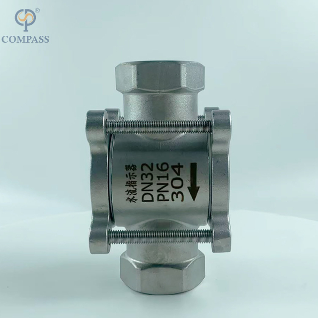 DN15 Glass de mira de ameixa a aço inoxidável