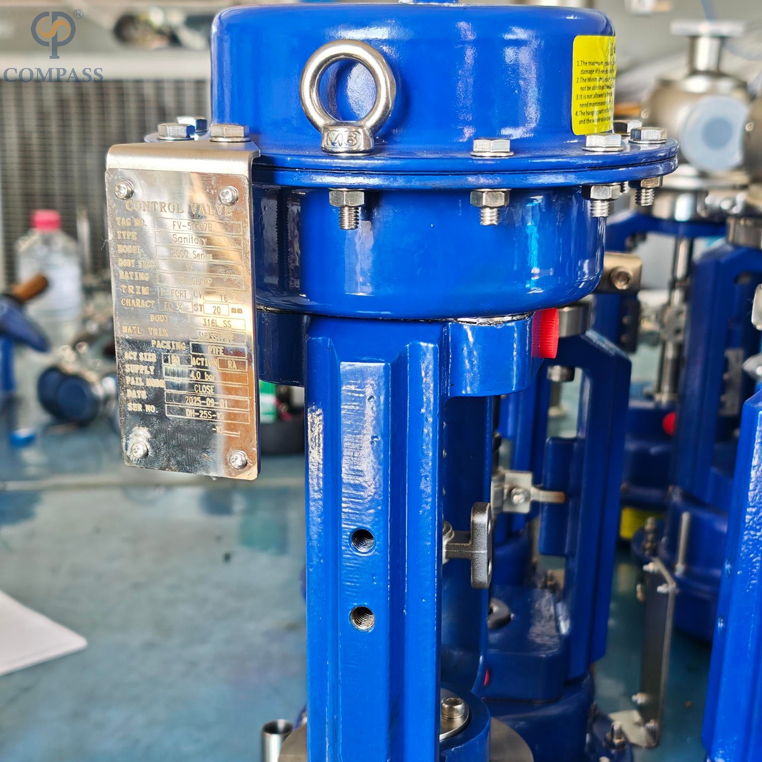 25,4mm-mt1 SS316L Válvula de fluxo de diafragma eletro-pneumático de TC sem posicionador sem posicionador