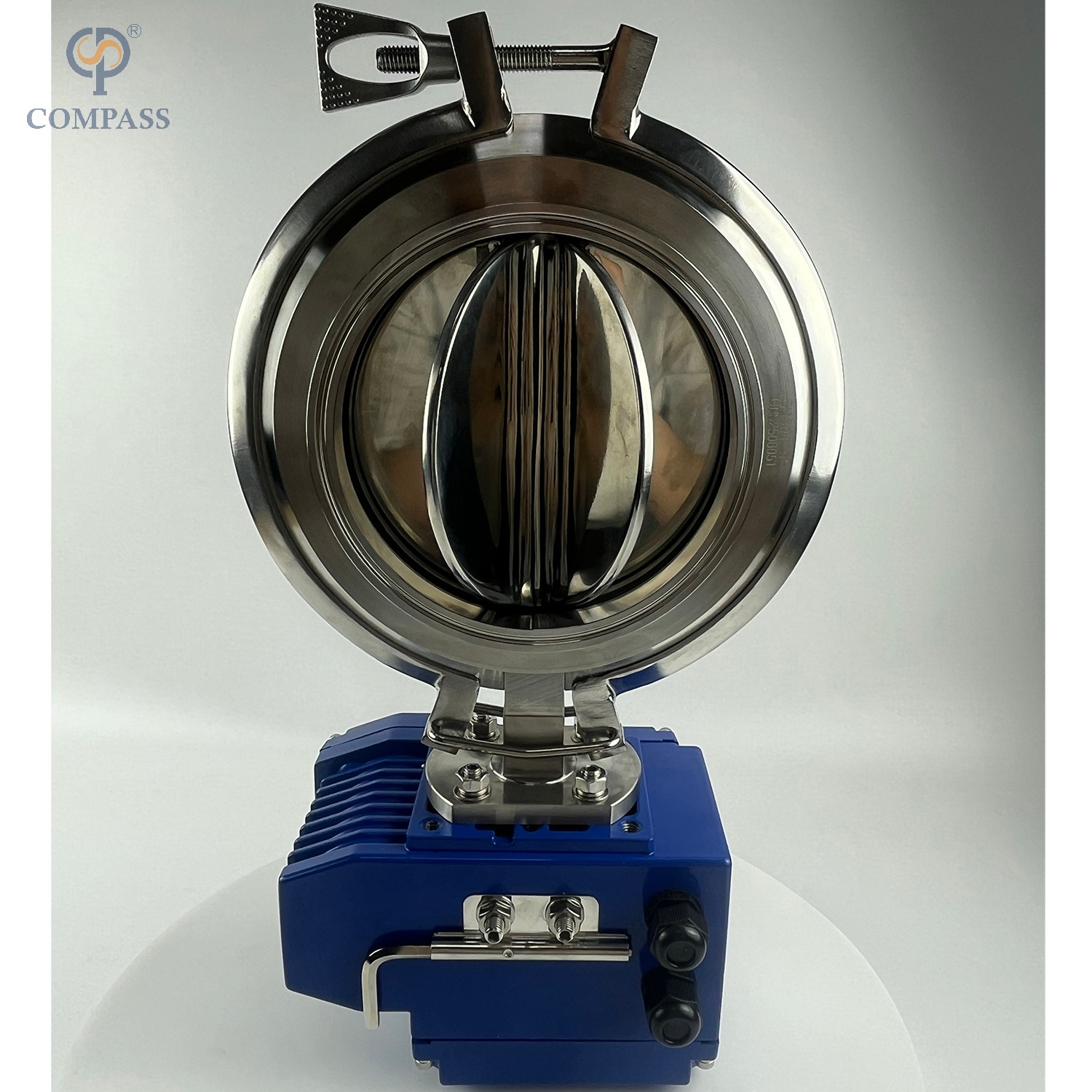6 'SS304 Sanitary Six Potal Power Tri Clamp Butterfly Valves com cabeça elétrica on-off