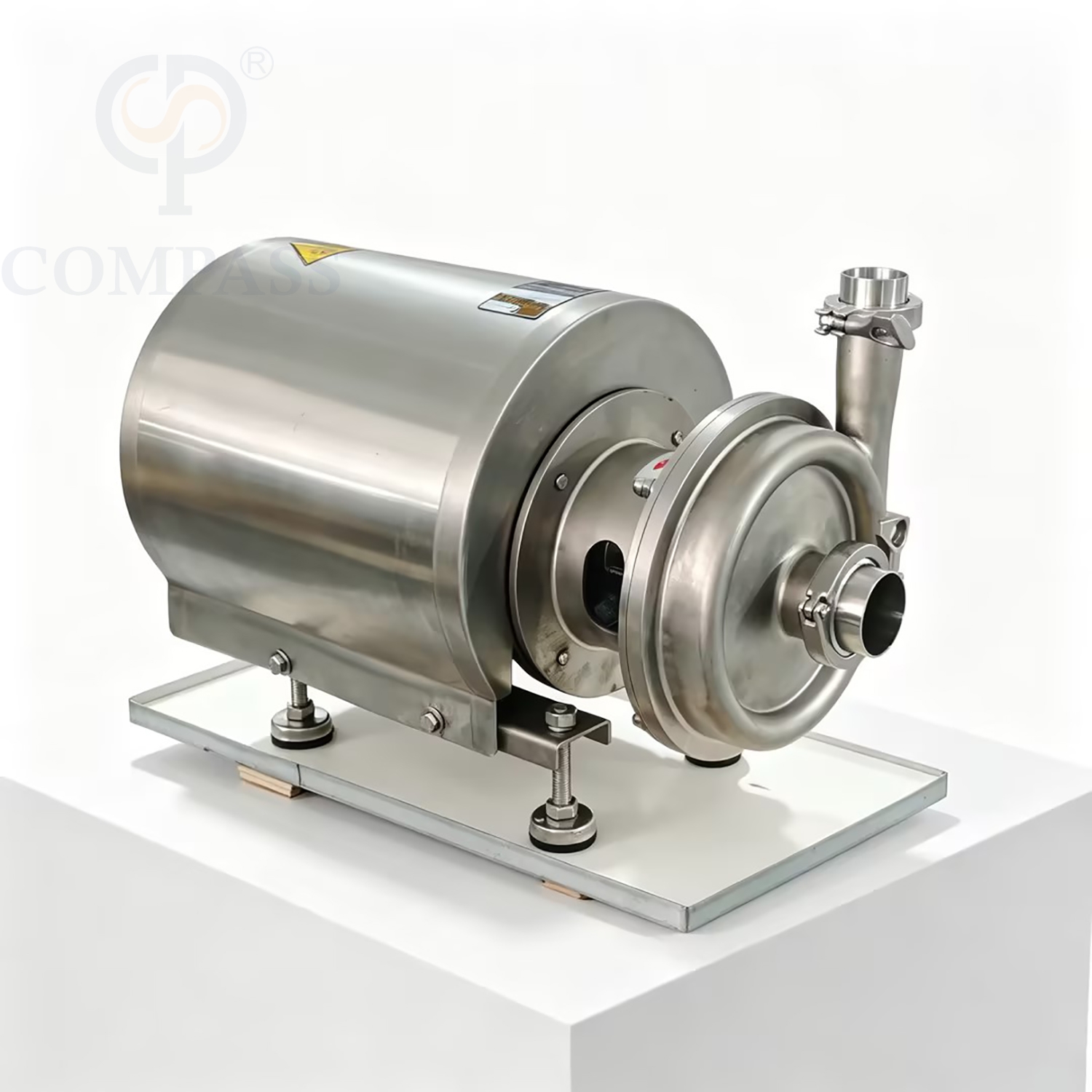 Bomba centrífuga elétrica higiênica sanitária KSCP-10T-24M-2.2KW SS304 OEM 415V com tampa de proteção do motor redondo