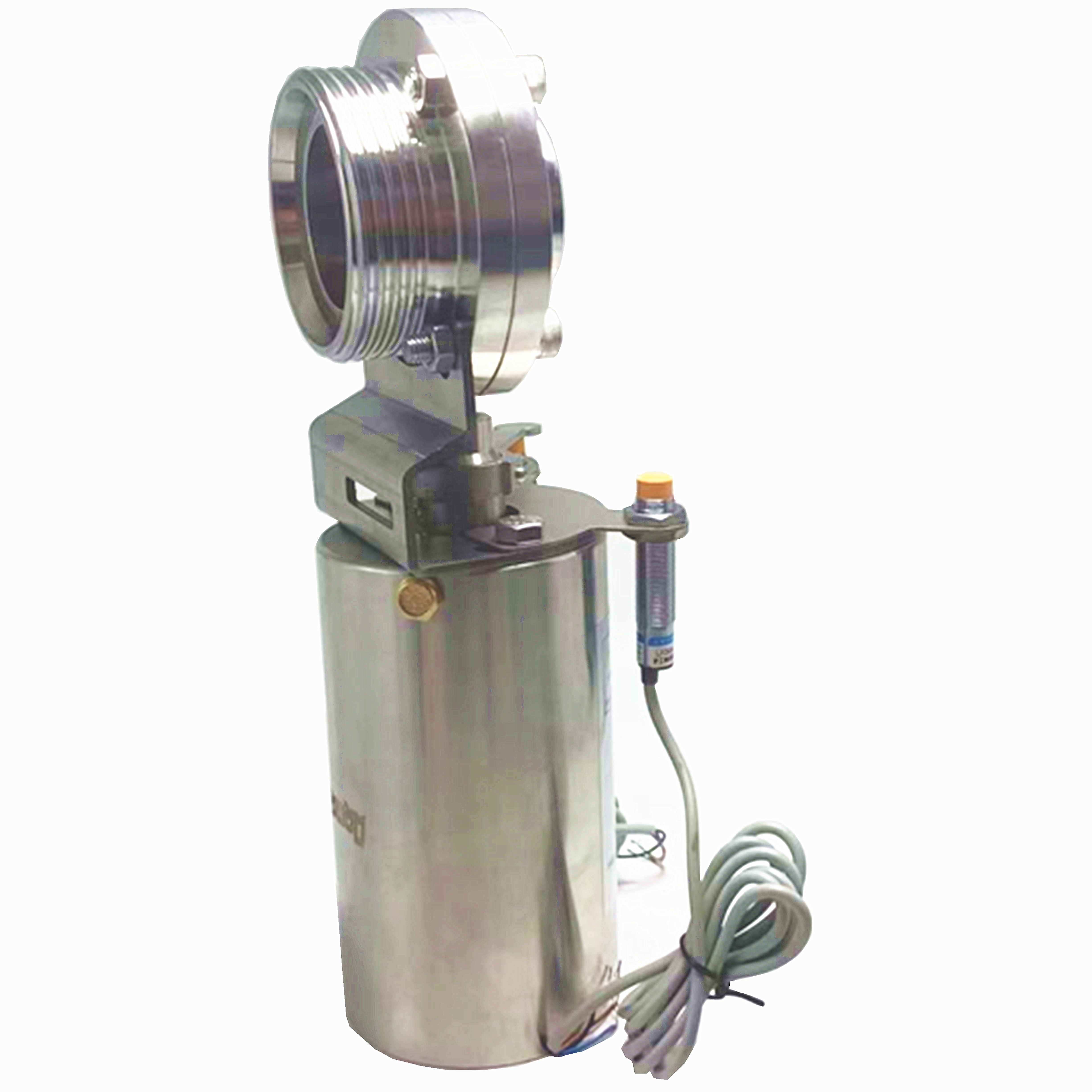 DN80 85mm higiênico higiênico aço inoxidável grau de alimento SS304 Válvula de borboleta-ladra pneumática com atuador pneumático 