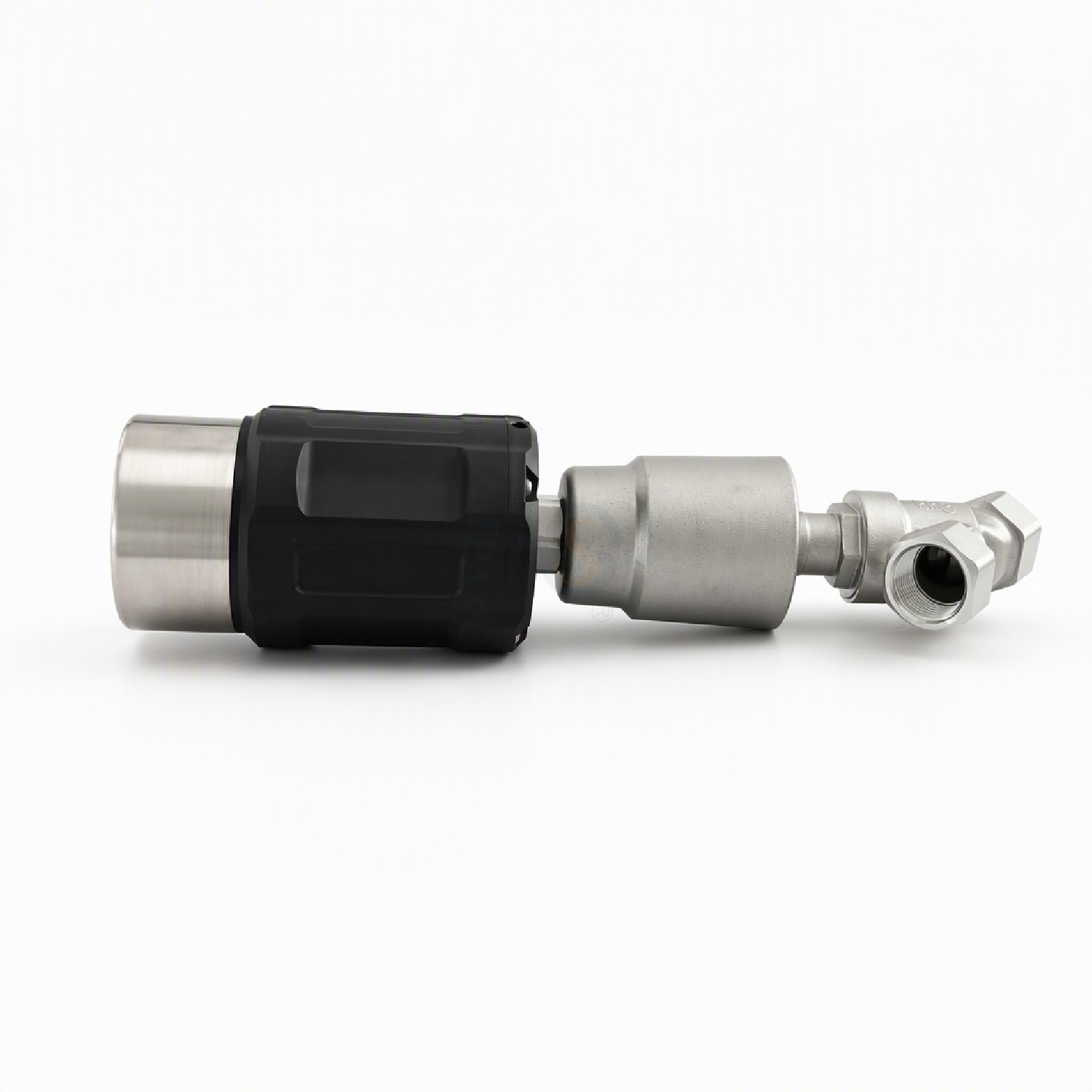 Válvula pneumática de Seat do ângulo da linha fêmea de PN16 DN25 SS304 com cabeça de controle 4-20MA
