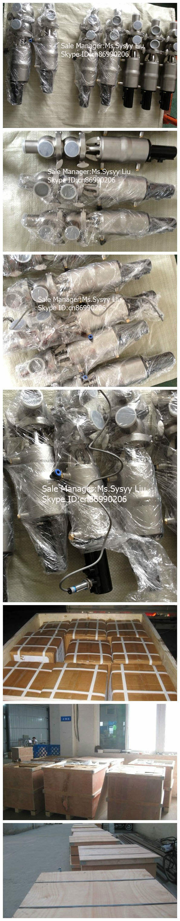 V&aacute;lvula de desvio de fluxo pneum&aacute;tico de processamento de alimentos SS304 de a&ccedil;o inoxid&aacute;vel