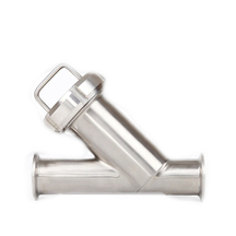 Filtro de filtro de braçadeira tipo Y de aço inoxidável sanitário