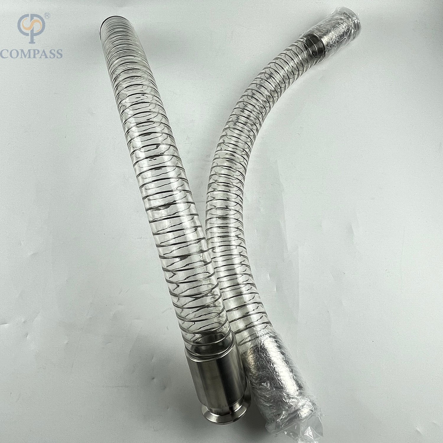 MANGUEIRA ESPIRAL TRANSPARENTE DE GRAU ALIMENTAR SANITÁRIO DE 1,5 POLEGADAS -24 POLEGADAS