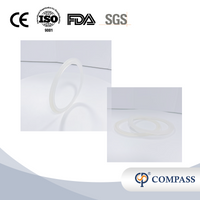 Venda Quente Universal 2 Polegada tc 64mm higiene sanitária grau alimentício sms asséptico tri braçadeira junta de silicone transparente com tampa de flange