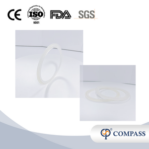 Venda Quente Universal 2 Polegada tc 64mm higiene sanitária grau alimentício sms asséptico tri braçadeira junta de silicone transparente com tampa de flange