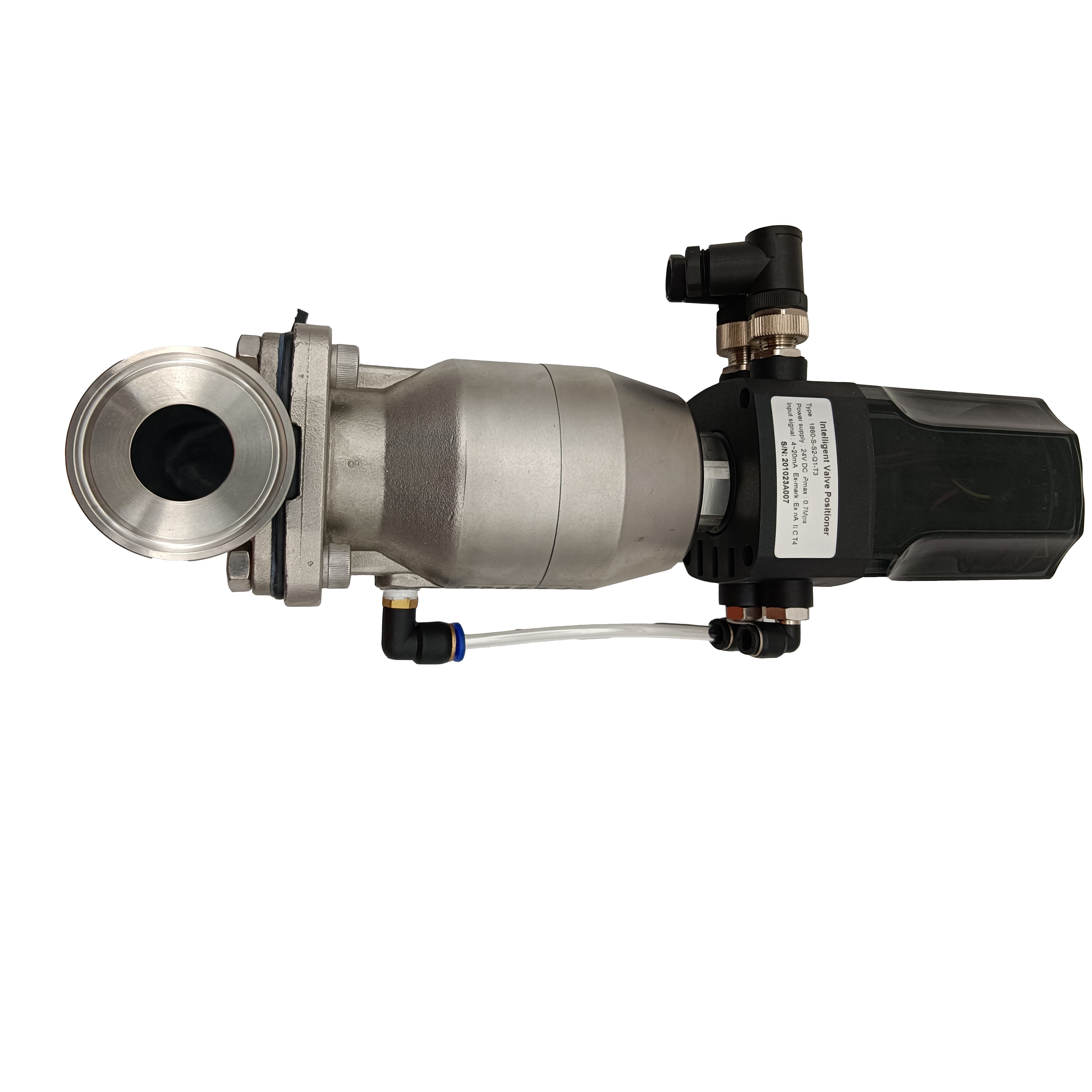1/2 polegada de 12,7 mm de alta qualidade higiênica de aço inoxidável SS316L Pneumático SMS CLAMP DIAFRAGMA VAVLE COM CABEÇA DE CONTROL