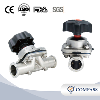 2 polegadas 50,8 mm de alta qualidade higiênica higiênica aço inoxidável SS316L SMS CLAMP VÁLVULA DE DIAFRAGMA DE