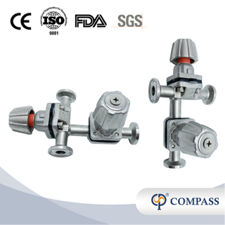 3/4 polegadas 19,05mm de alta qualidade higiênica aço inoxidável SS316L manual sms sms diafragma reta Vavle com alça de aço inoxidável