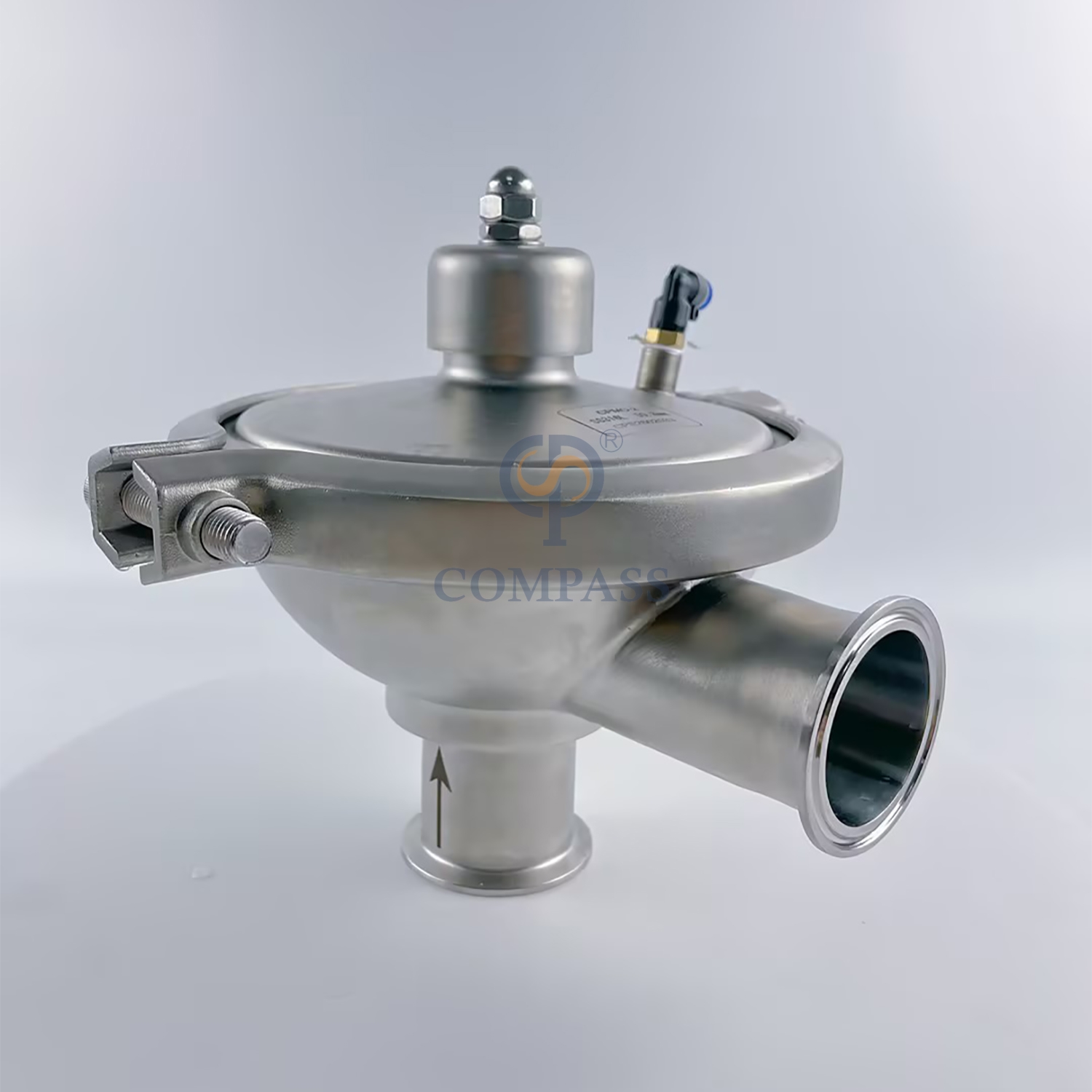 SMS CPM0-2 2 ''TC64MM Sanitário Aço Inoxidável SS316L Válvula de Pressão Constante de Pressão Ajustável para Tratamento de Água Gás Líquido