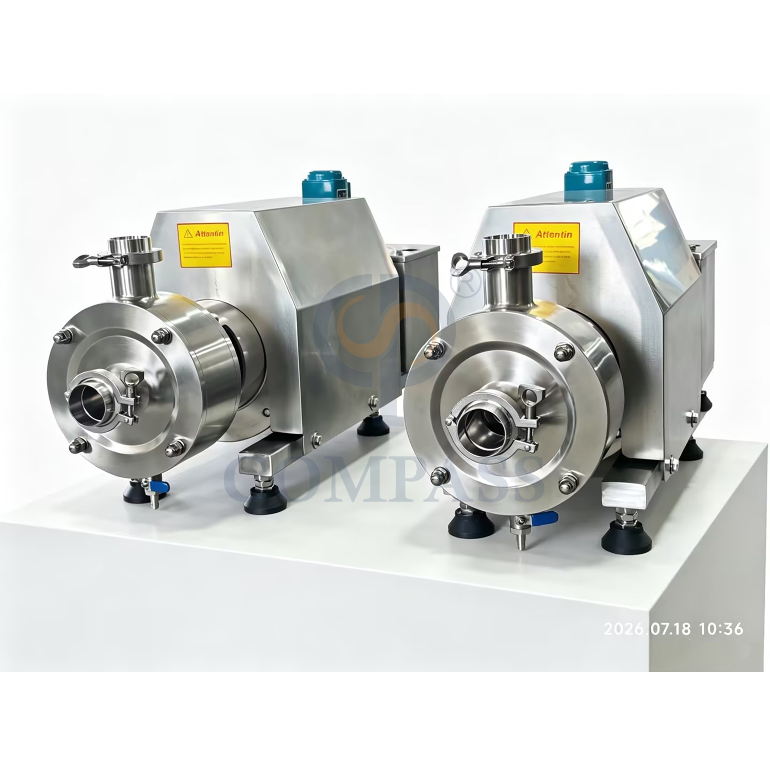 380V 50HZ 3P 4kw SS304 Sanitário Grau alimentício TRL-1 Pipeline Emulsionante de dispersão de alto cisalhamento com motor chinês e tanque de bomba de água