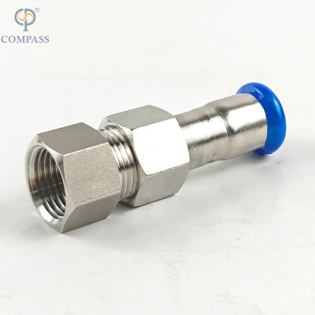 DN15 Aço inoxidável sanitário SS304 BS União de rosqueamento feminino único feminino