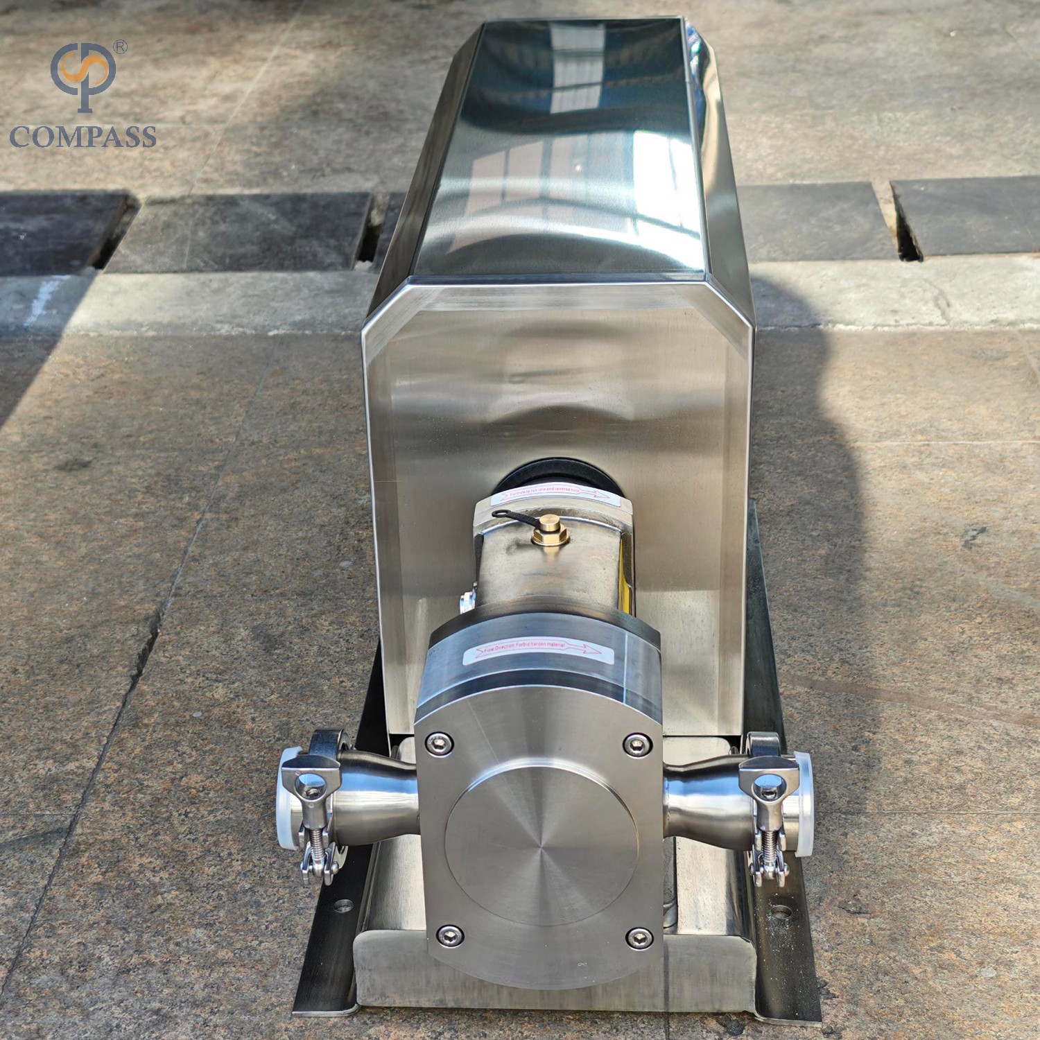 Bomba sanitária do lóbulo SS316L com motor de relação fixa 