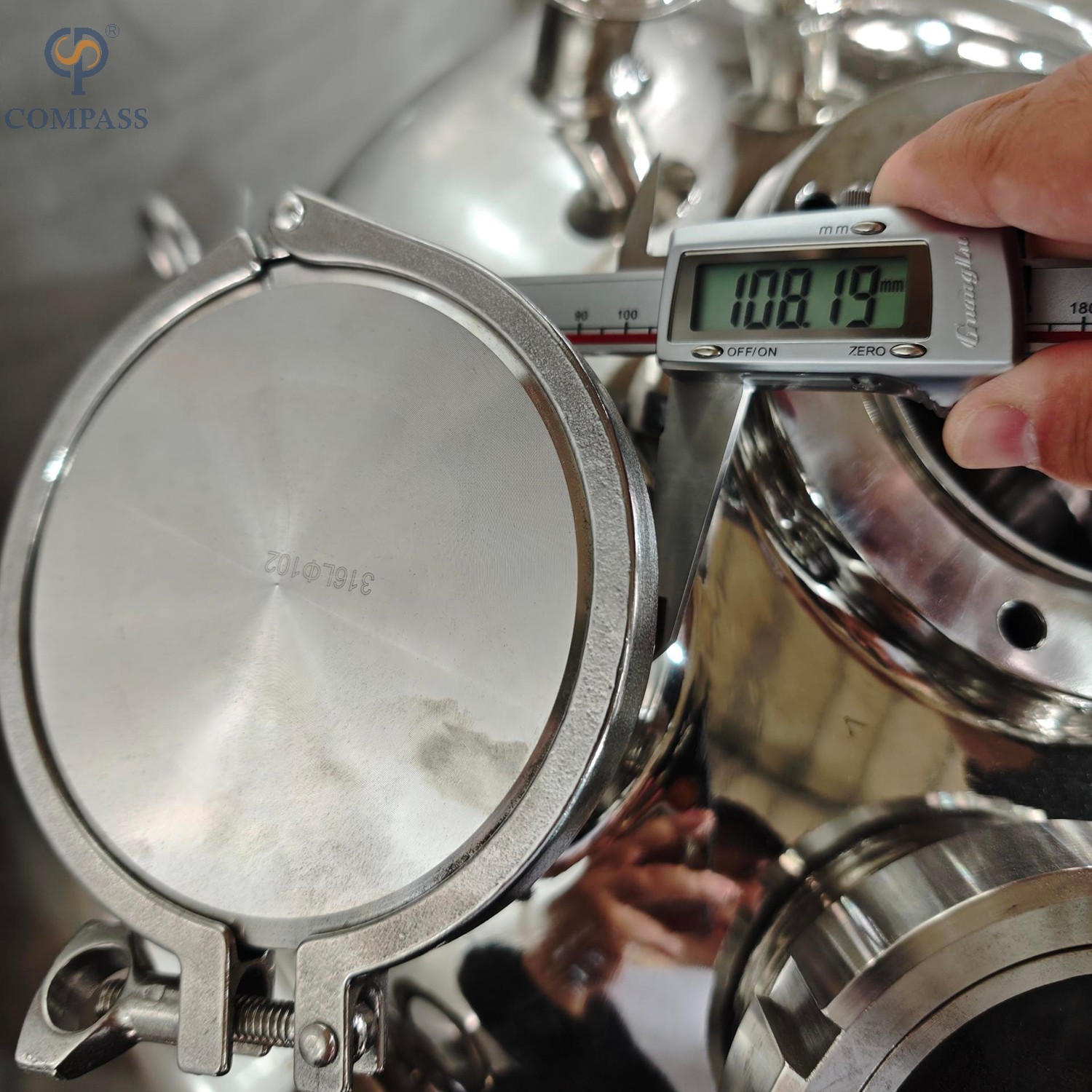  Tanque de mistura Jacketed do vapor sanitário 50L de SS316L com camada de isolamento