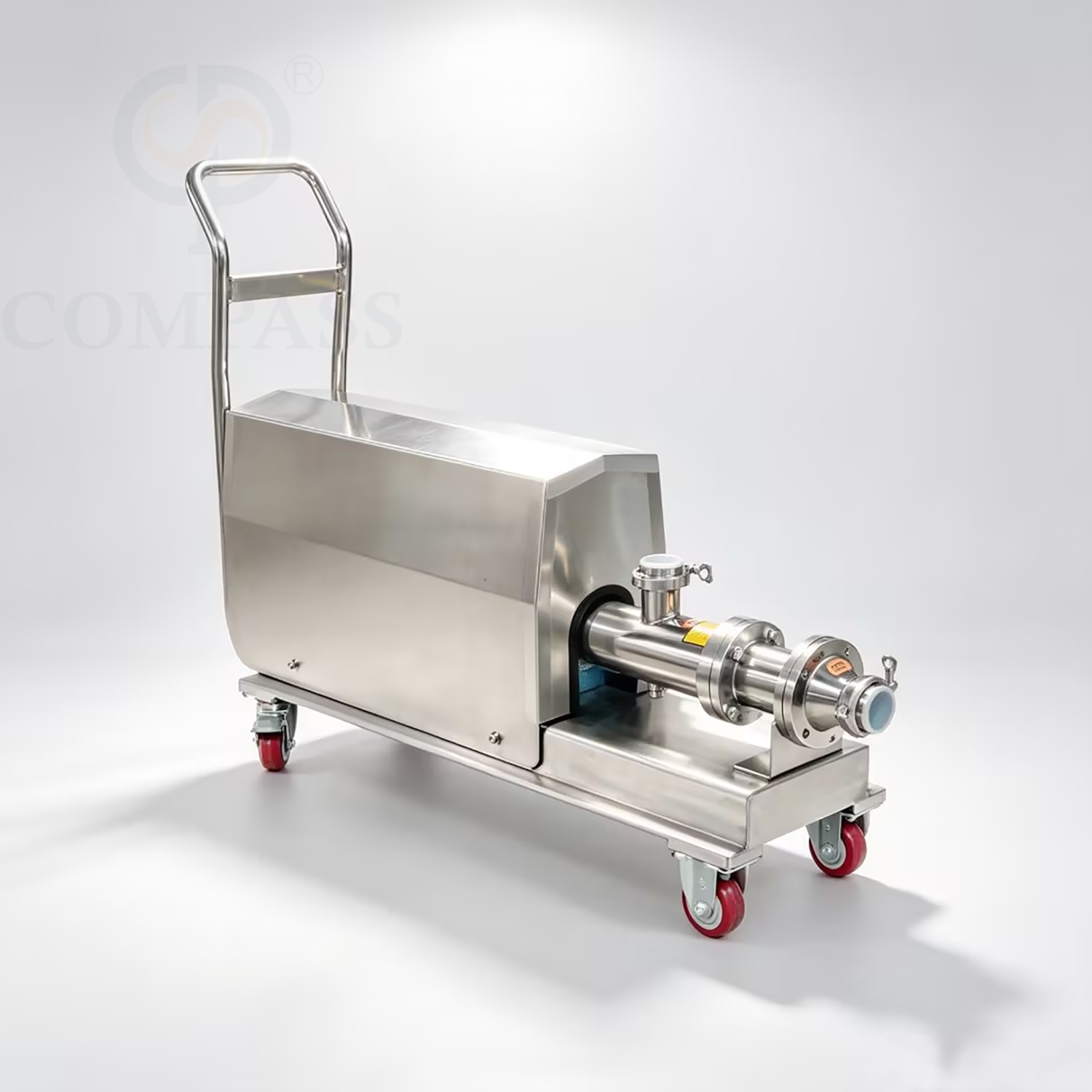 Bomba elétrica de parafuso único OEM de grau alimentício sanitário 1,5KW-2HP SS316L com tampa do motor de aço inoxidável e carrinho e estator EPDM