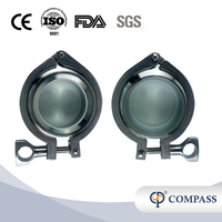 DN15 SS304 Glass de mira de aço inoxidável sanitário