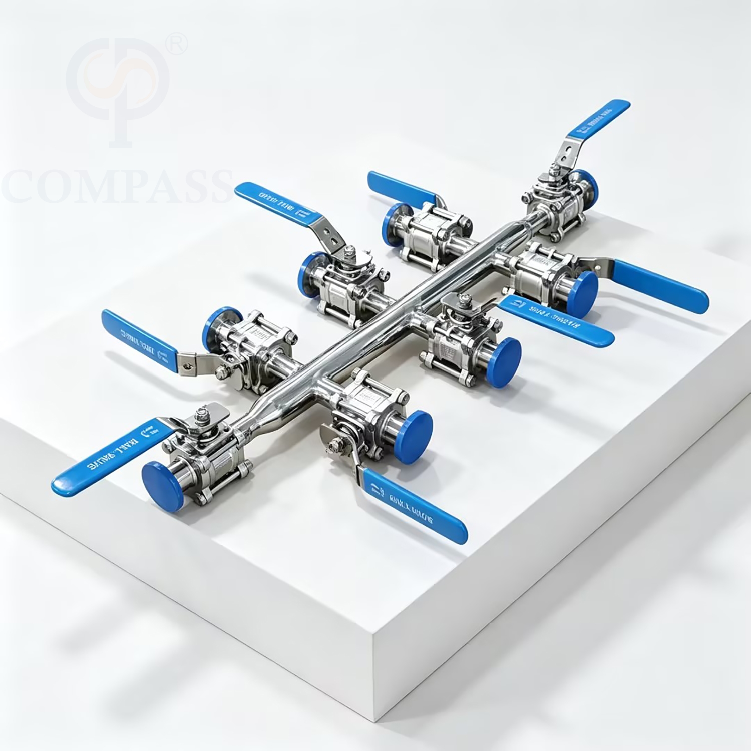 Nova chegada dn25 ss316l sanitária de aço inoxidável grau alimentício manual braçadeira-solda válvula de esfera de três peças com coletor de distribuição