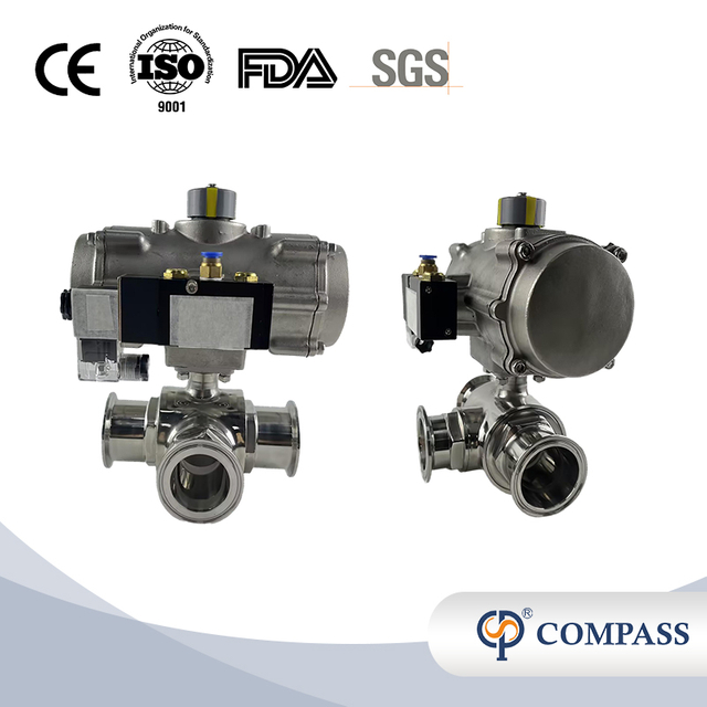 2 '-50,8 MM ATUADOR DE AÇO INOXIDÁVEL TIPO T BRAÇADEIRA VÁLVULA DE ESFERA