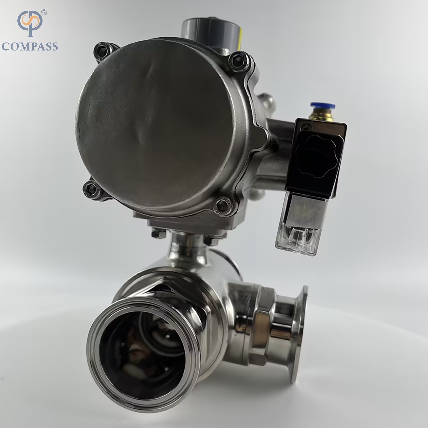 2 '-50,8 MM ATUADOR DE AÇO INOXIDÁVEL TIPO T BRAÇADEIRA VÁLVULA DE ESFERA