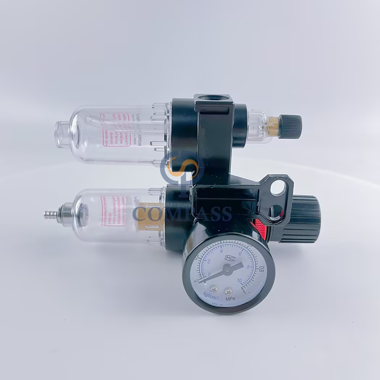 Filtros sanitários de aço inoxidável fabricados na China AFR 2000 Núcleo de cobre de plástico e ferro 1/4 '' Rosca fêmea FL Filtro de pressão reduzida 