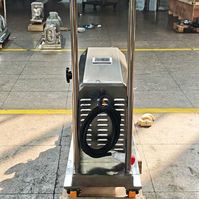 Bomba senoidal de extremidade de união de 330RPM 2.2KW SS316L com carrinho móvel e gabinete de controle