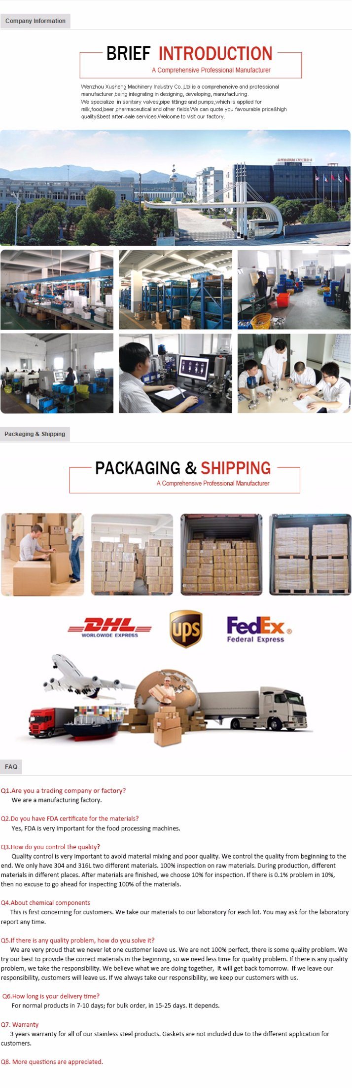 A&ccedil;o inoxid&aacute;vel SS304 TC Triclamp V&aacute;lvula Butterfly