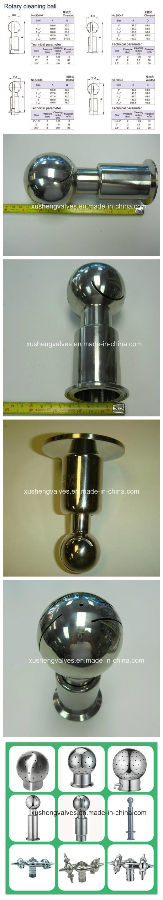 A&ccedil;o inoxid&aacute;vel SS304 SS316L CIP Revolved Spray Ball