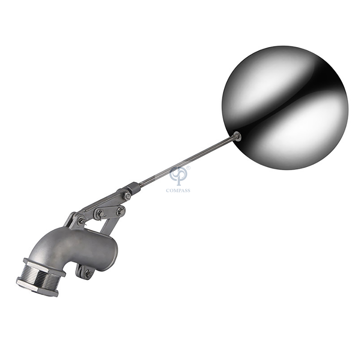 Válvula de esfera flutuante de rosca macho de aço inoxidável para tanque de água