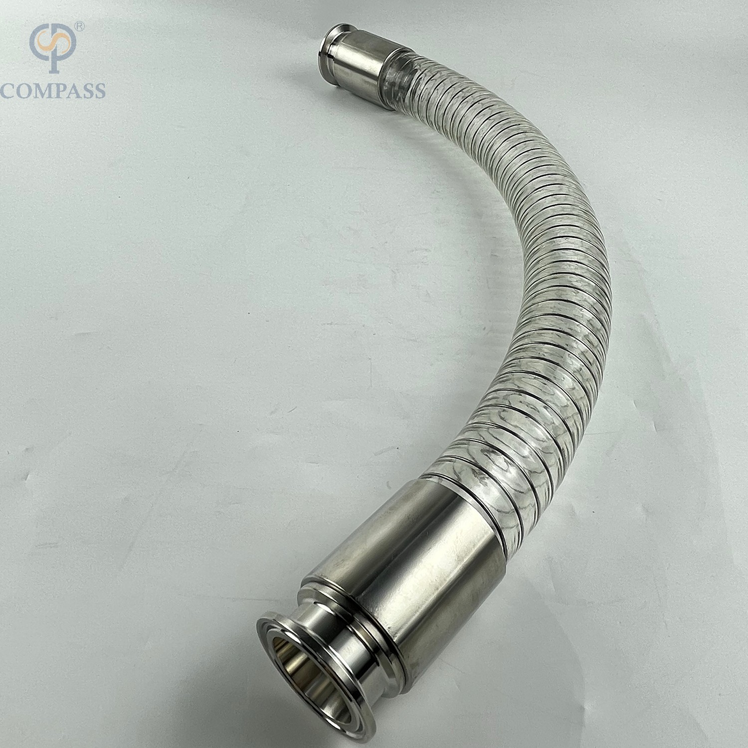 MANGUEIRA ESPIRAL TRANSPARENTE DE GRAU ALIMENTAR SANITÁRIO DE 1,5 POLEGADAS -24 POLEGADAS